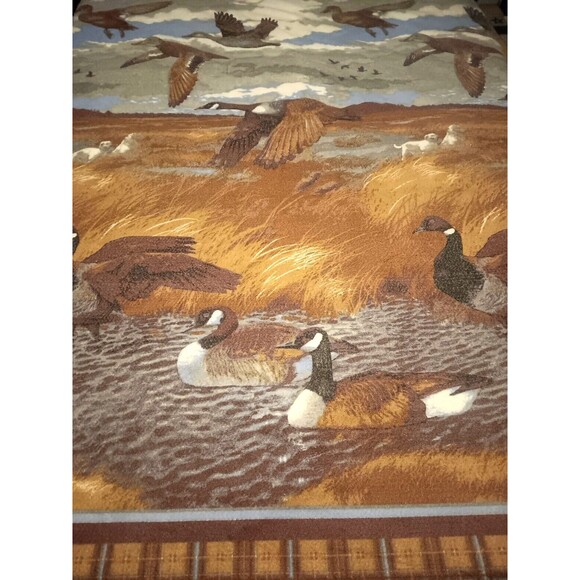 Vintage Wildlife Geese & Dog Blanket King Size